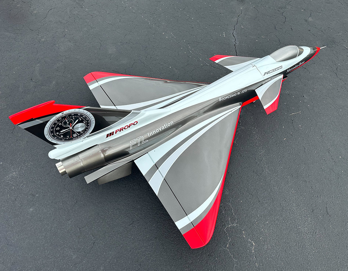 Boomerang J10 - Gray / Red - Boomerang RC Jets