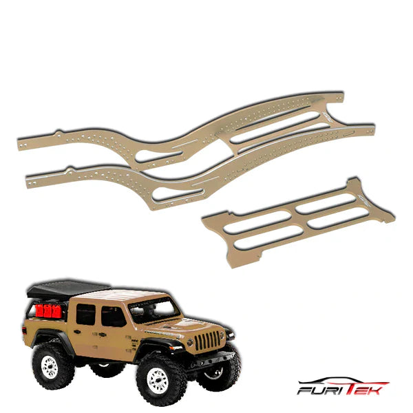 FURITEK SCYTHE Aluminum Rail Frame For SCX24 JEEP GLADIATOR - BEIGE - HeliDirect