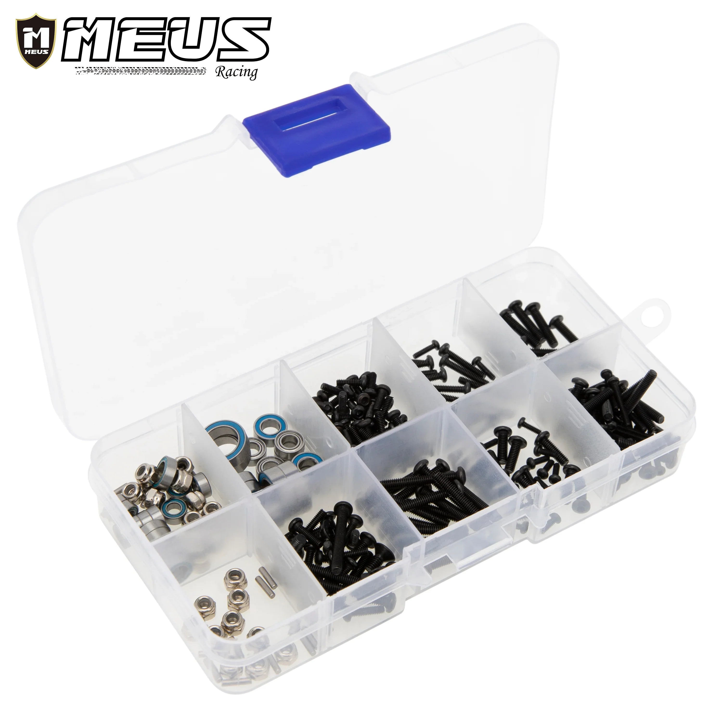 Meus Racing Metal Steel Bearing Screw Kit Boxed 247PCS for 1/18 TRX4M TRX-4M RC Crawler Upgrade Parts Accessories - HeliDirect