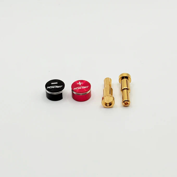 Furitek LowPro Bullet Plug Grips w/4-5mm Bullets (Black/Red)