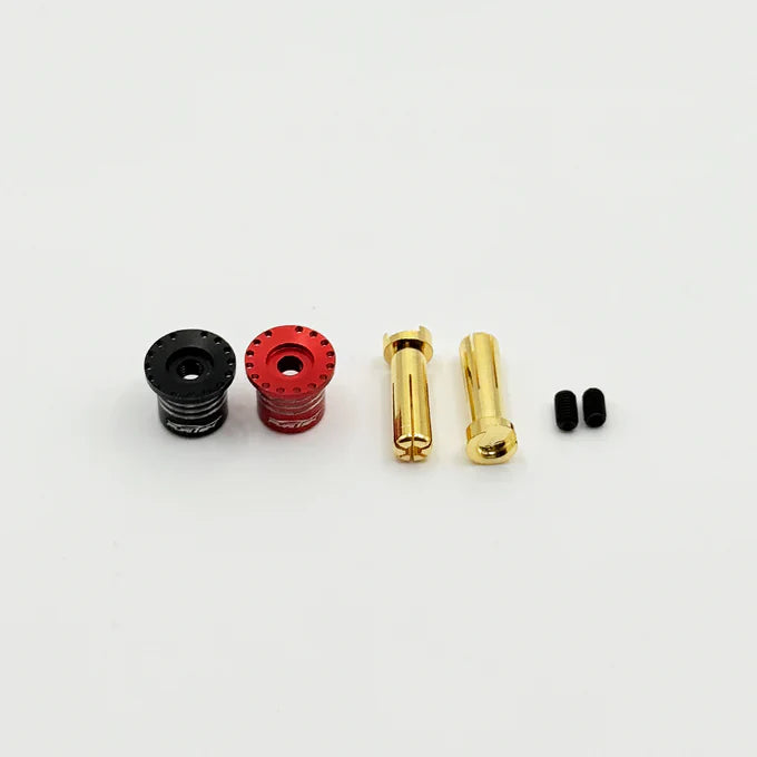 Furitek Heatsink Bullet Plug Grips w/5mm Bullets (Black/Red)