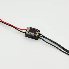 FURITEK MICROBOOST 2S LiPo 25A/50A Brushless ESC for 1/24 & 1/28 Drift/Race Cars - Sensored/Sensorless, Black Color with LCD Display, Solderable and Wire Replaceable