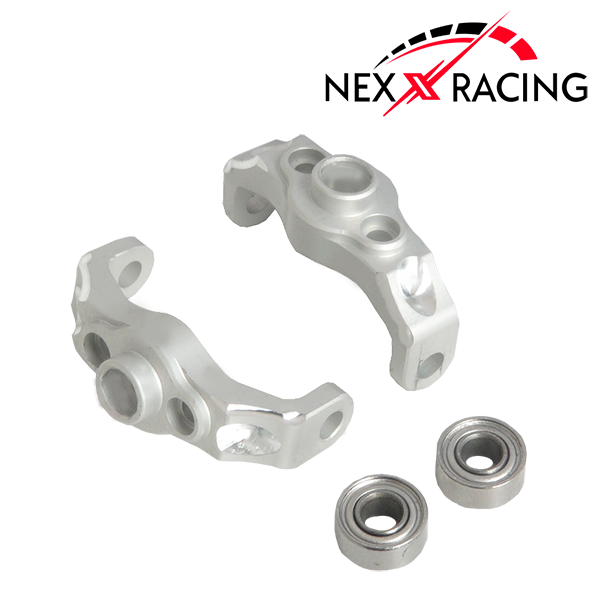 Nexx Racing CNC Alu C Hub Carriers for TRX-4M ( Included Bearing )-Silver - HeliDirect