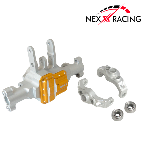 Nexx Racing CNC Alu Front Axle Housing For TRX-4M ( Included Bearing )-Silver - HeliDirect