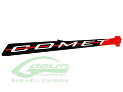 SAB Carbon Fiber Tail Boom Red/Black - Goblin Comet - HeliDirect