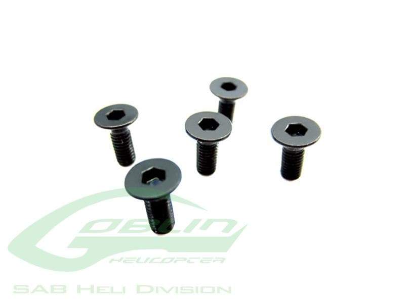 SAB DIN 12.9 Flat Head Socket Cap M4x6 - Goblin 570 [HC351-S] - HeliDirect