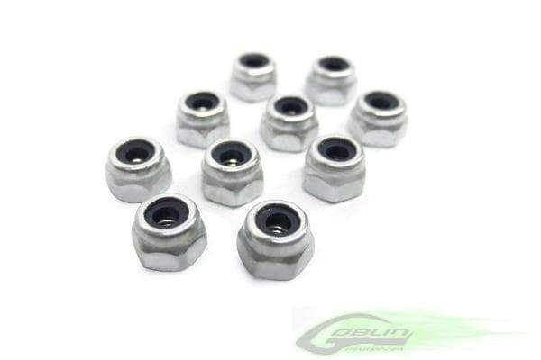 SAB Metric Hex Locknut Nuts M2,5 H3,5(10pcs) - Goblin 500/570/630/700/770 [HC200-S] - HeliDirect