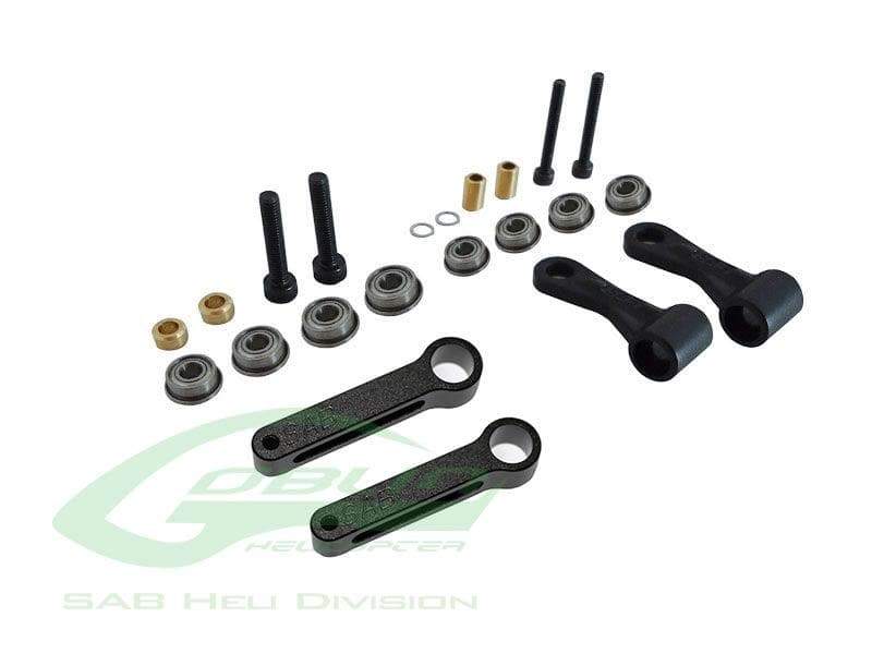 SAB Radius Arm Set Black Matte - Goblin Black Nitro/Black Thunder - HeliDirect