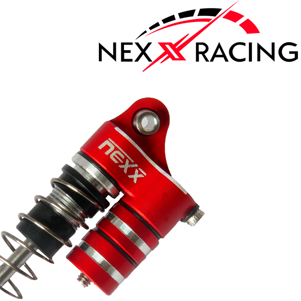 Nexx Racing Reservoir Shock (4 pcs) for 1/24 SCX24 - RED - HeliDirect