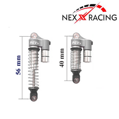 Nexx Racing Reservoir Shock (4 pcs) for 1/18 TRX-4M - GUN METAL - HeliDirect