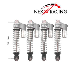 Nexx Racing Reservoir Shock (4 pcs) for 1/18 TRX-4M - GUN METAL - HeliDirect