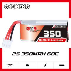 GAONENG GNB 2S 7.4V 350mAh 60C LiPo Battery XH2.54 3Pin Connector (2pcs)