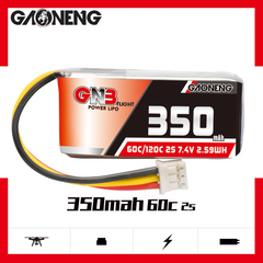 GAONENG GNB 2S 7.4V 350mAh 60C LiPo Battery PH2.0 3Pin Connector