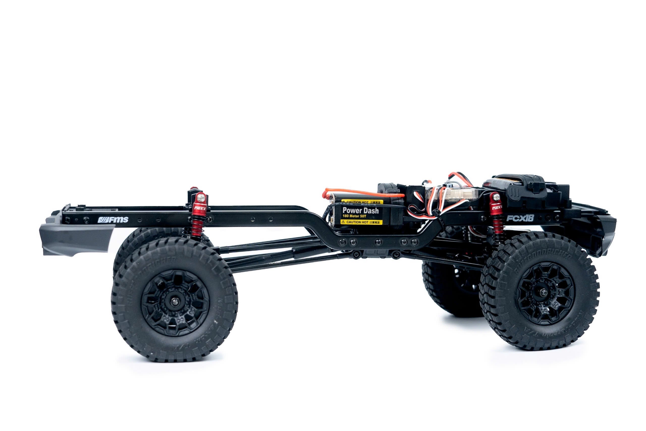 Nexx Racing 45mm Oil Shocks (4pcs) for 1/24 RC Crawler FMS FCX24/ FCX18 Hummer EV - RED