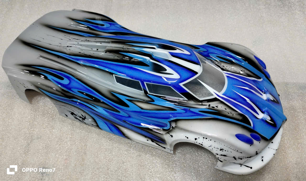 RADIANZ LOSI NASCAR KAIRO 1/12  Airbrush Lexan Body - FireRun
