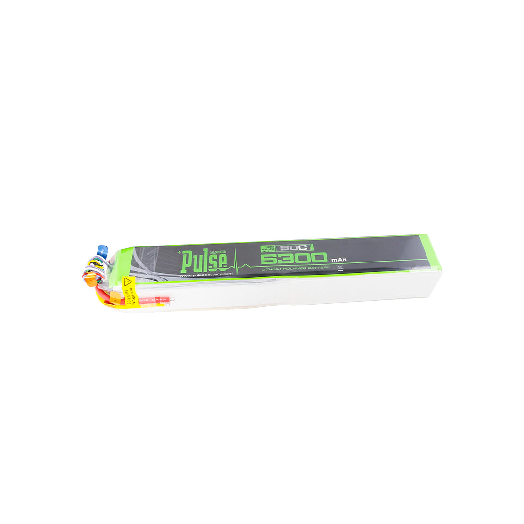 PULSE 5300mAh 50C 44.4V 12S LiPo Battery - No Connector - HeliDirect
