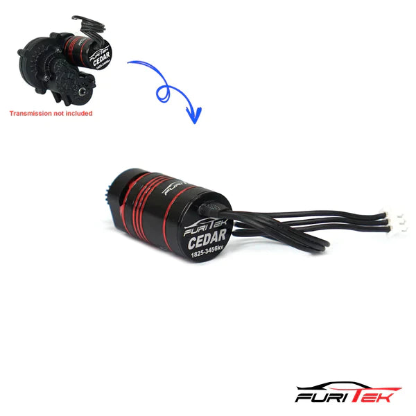 FURITEK CEDAR 1825 3456KV INRUNNER BRUSHLESS MOTOR WITH STEEL PINION FOR FCX24 - HeliDirect