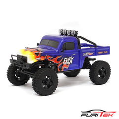 FURITEK FX118 FURY WAGON RTR BRUSHLESS 1/18 RC CRAWLER KIT (BLUE WITH FLAMES) - HeliDirect
