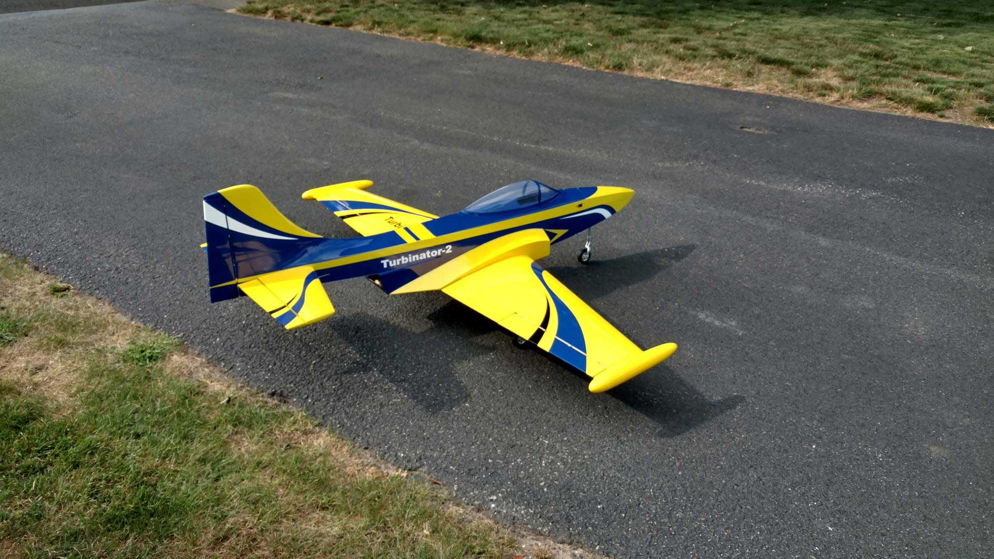 Boomerang Turbinator 2 Blue and Yellow - Boomerang RC Jets