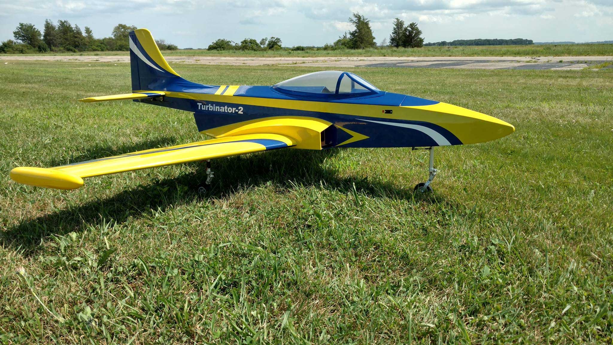 Boomerang Turbinator 2 Blue and Yellow - Boomerang RC Jets