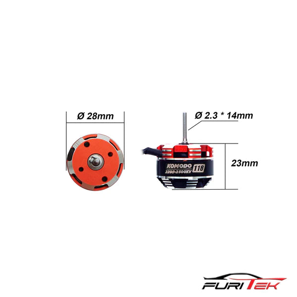 FURITEK KOMODO 2208 UTB18 BRUSHLESS MOTOR - HeliDirect