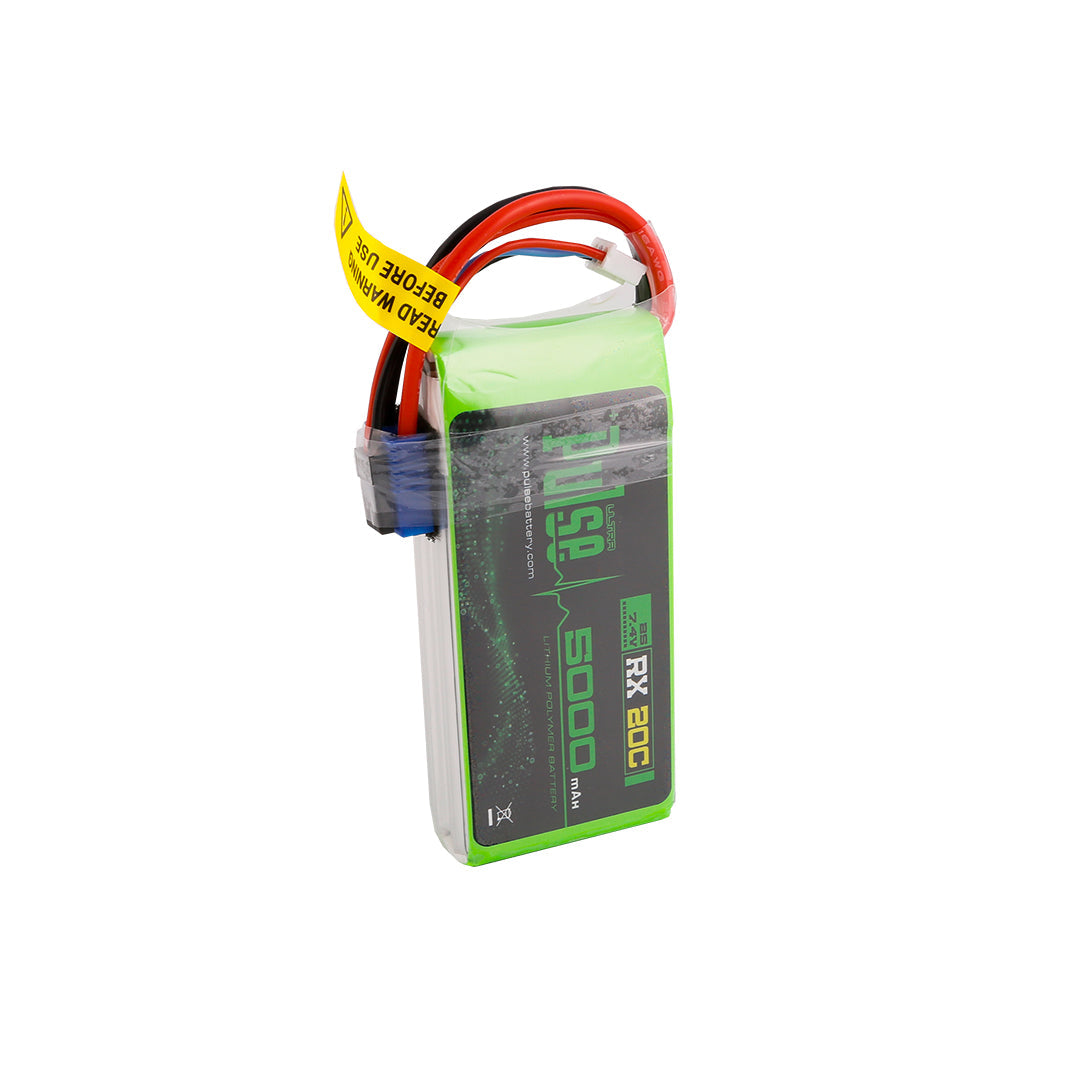 PULSE 5000mah 2S 7.4V 20C RX - LiPo Battery - HeliDirect