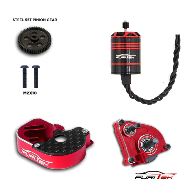 FURITEK MICRO STELLAR TRANSMISSION WITH CEDAR INRUNNER BRUSHLESS SETUP FOR SCX24 - HeliDirect