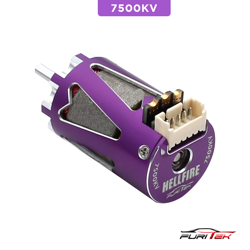 Furitek Hellfire 1410 7500kv Sensored brushless motor - Purple color - HeliDirect