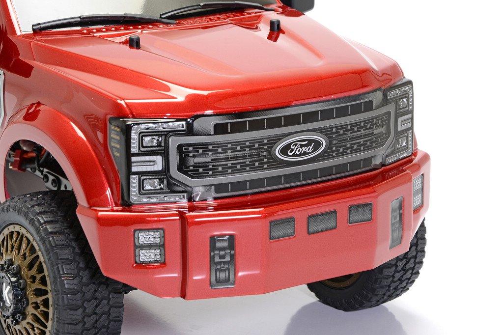 8982 FORD F450 SD 1/10 4WD RTR (RED Candy Apple) Custom Truck DL-Series - HeliDirect