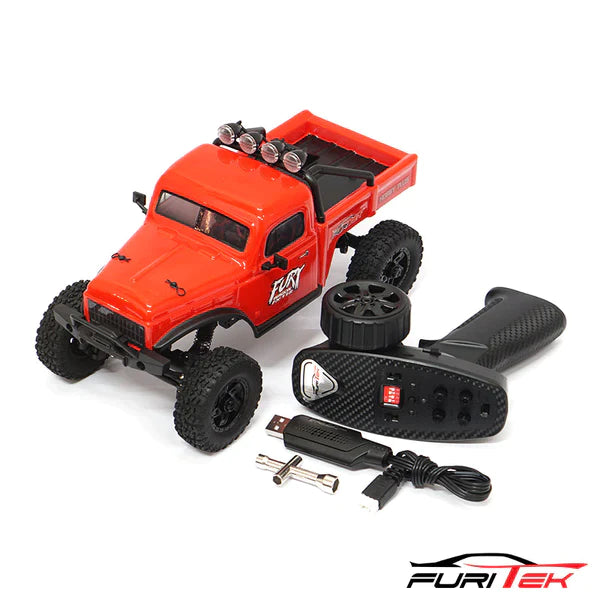 FURITEK FX118 FURY WAGON RTR BRUSHLESS 1/18 RC CRAWLER KIT (RED) - HeliDirect