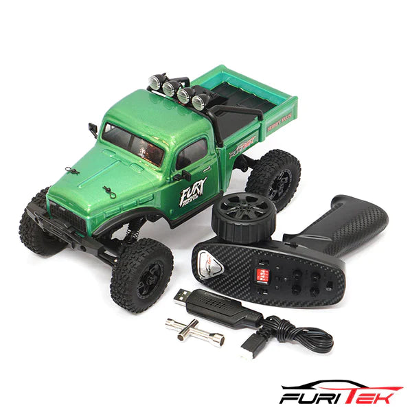 FURITEK FX118 FURY WAGON RTR BRUSHLESS 1/18 RC CRAWLER KIT (GREEN) - HeliDirect