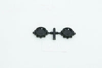 CD0633 Black Wheel Cap (w/decal, for KG1 Forged KD014 TRIDENT–D) 2 pcs - HeliDirect