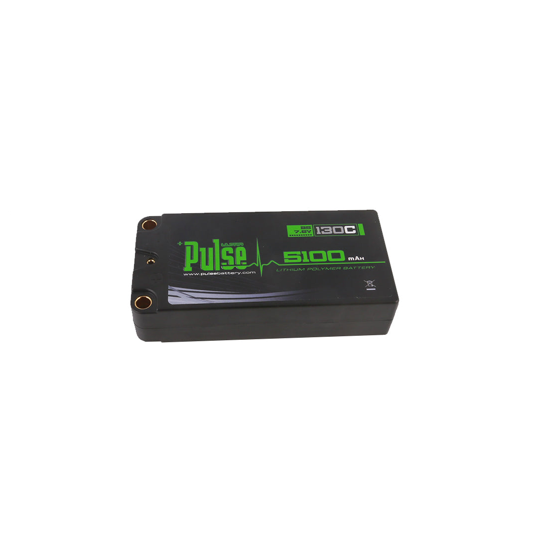 Pulse 5100mAh 130C 2S2P HV Hard Case - 5mm bullet - HeliDirect