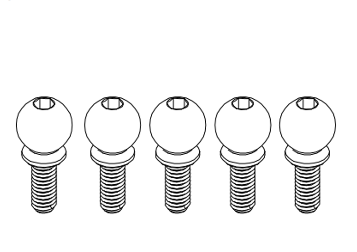 Goosky RS4 Servo Arm Linkage Ball Set - HeliDirect