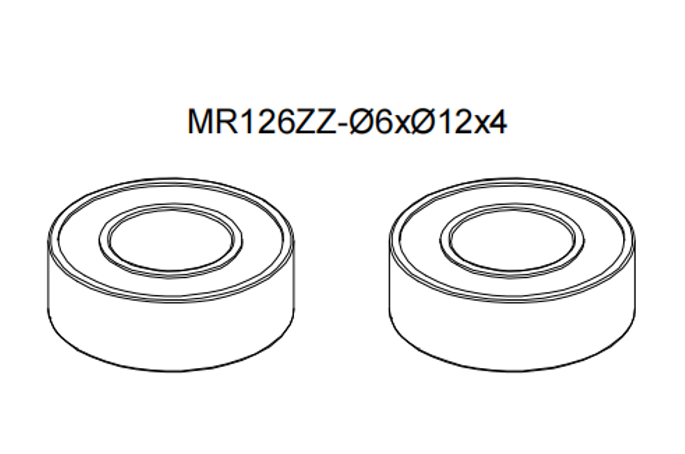 Goosky RS4 MR126ZZ Bearing Set - NMB - HeliDirect