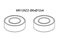 Goosky RS4 MR126ZZ Bearing Set - NMB - HeliDirect