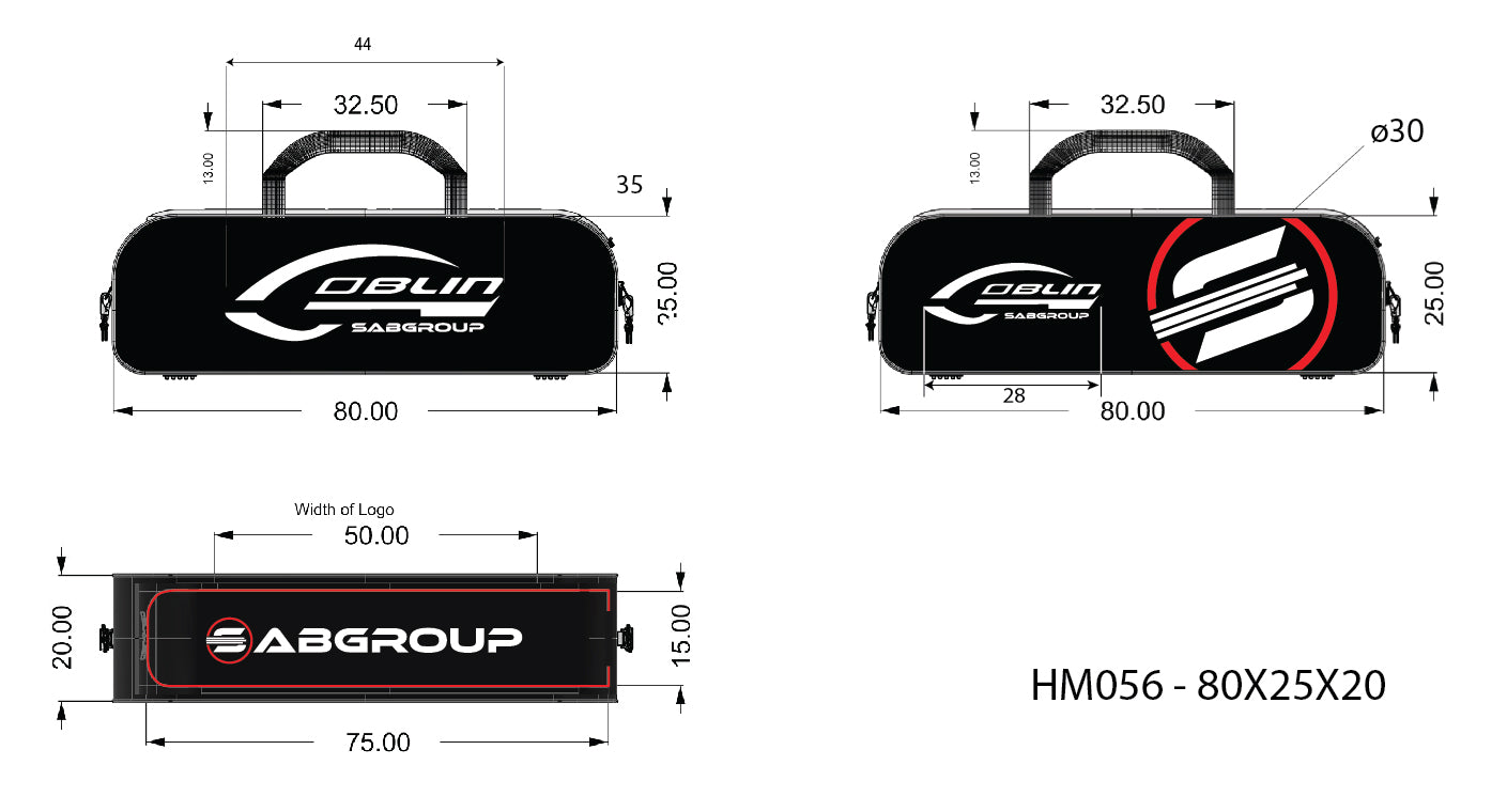SAB Goblin 380 Carry Bag - RED (also for 450-480 size helicopter) - HeliDirect