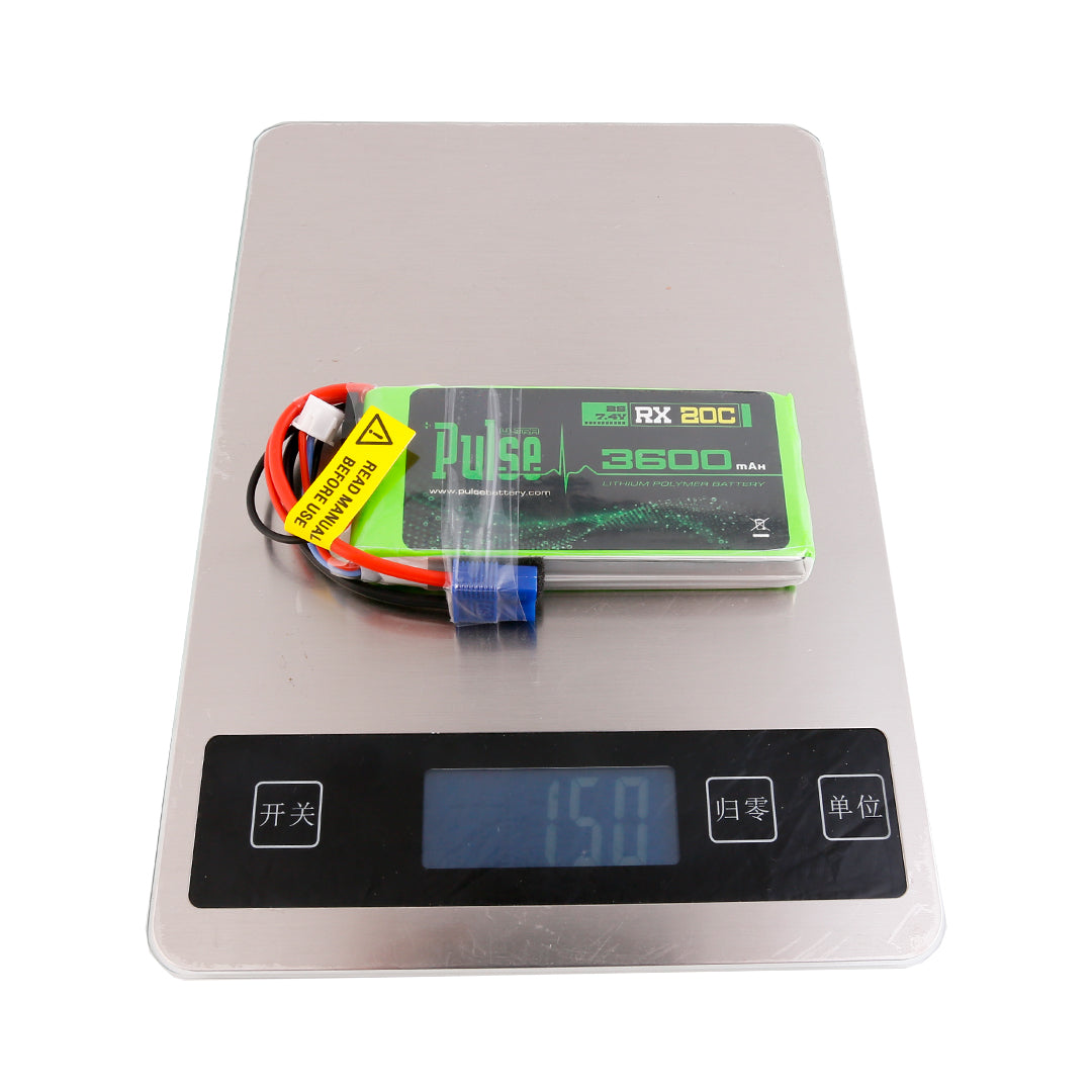 PULSE 3600mAh 2S 7.4V 20C - Receiver Battery - HeliDirect