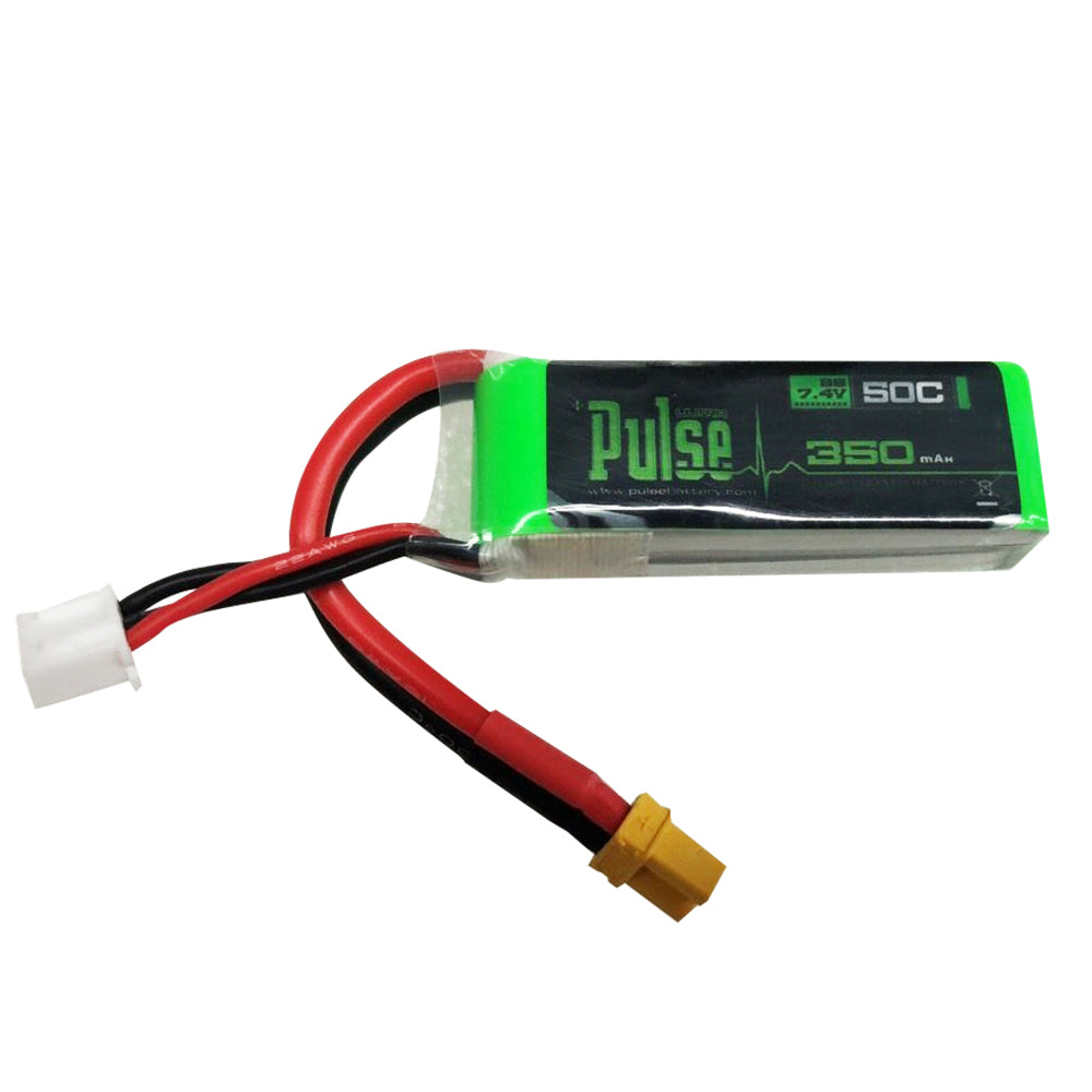 PULSE 350mah 2S 7.4V 50C LiPo Battery - XT30 Connector (OMP M1) - HeliDirect