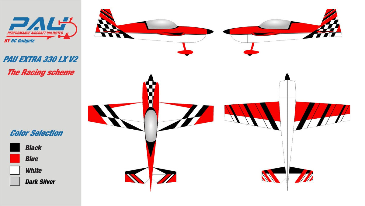 PAU Extra 330LX 70cc – Racing - HeliDirect