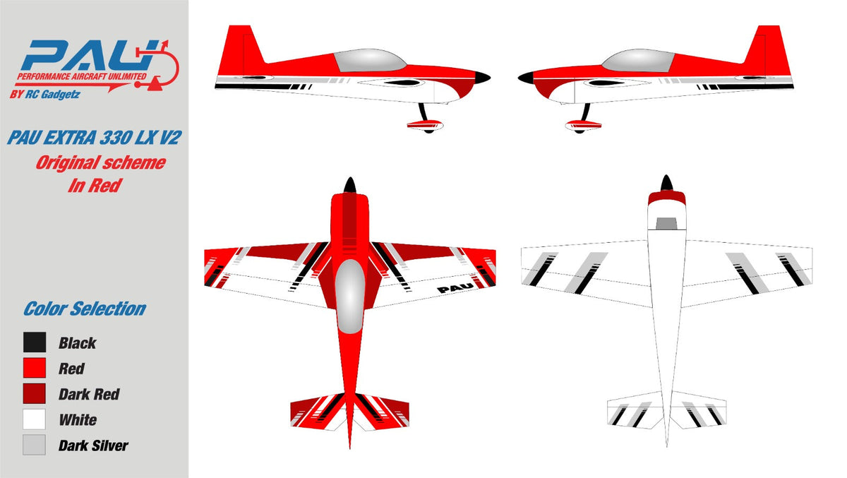 PAU Extra 330LX 70cc – Red - HeliDirect