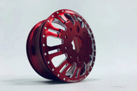 KG1 KD004 CNC Aluminum REAR Dually Wheel (RED anodize, 2pcs, w/cap and decal, screws) - HeliDirect