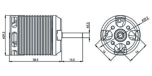 Align 460MX Brushless Motor (1800KV/2222) - HeliDirect