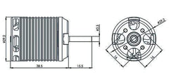 Align 460MX Brushless Motor (1800KV/2222) - HeliDirect