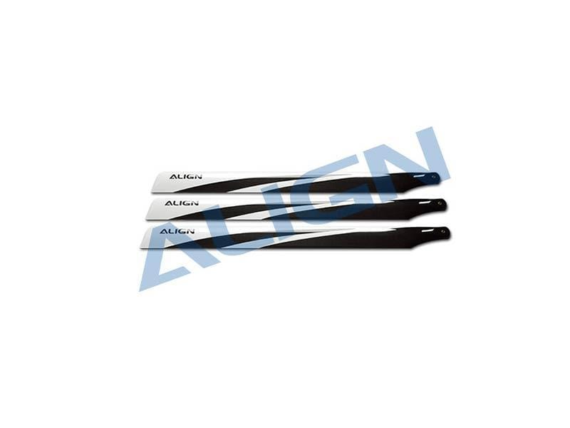 Align 690mm Carbon Fiber Main Blade Set - 3 Blade Set - HeliDirect