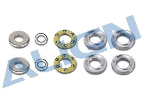 Align F3-6 Tail Rotor Thrust Bearings (3x6x2.8mm Thrust Bearings / 2x4.8x0.6mm Washers / 3x4.8x0.3mm Washers) - HeliDirect