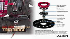 Align T-Rex 500X Dominator Combo Helicopter with DS530/DS535 Servos - HeliDirect