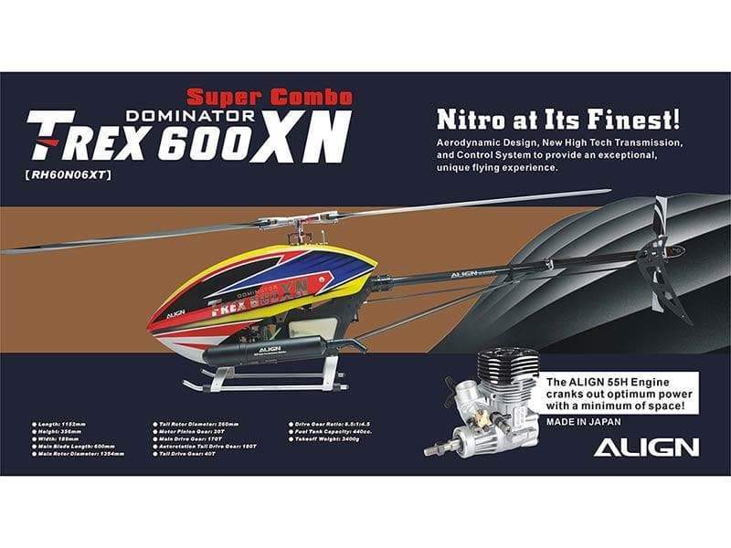 Align T-REX 600XN Nitro Dominator Super Combo - HeliDirect