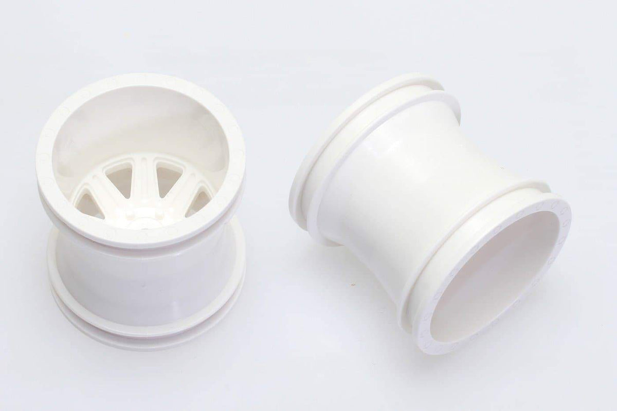 CQ0605 Monster Truck Wheel (White) 2.2" x 2.4" - HeliDirect