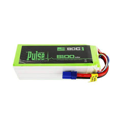 Pulse 5100mah 80C 22.2V 6S Lipo Battery - EC5 Connector - HeliDirect